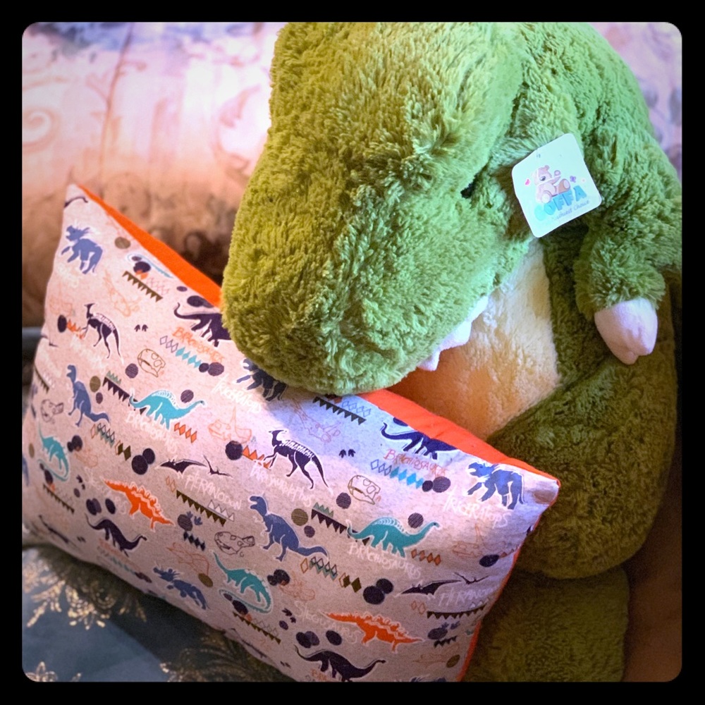 Handmade! Dinosaur pillow!
